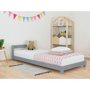 Benlemi Detská jednolôžková posteľ s čelom DREAMY Zvoľte farbu: Tmavo sivá, Rozmer: 120x180 cm