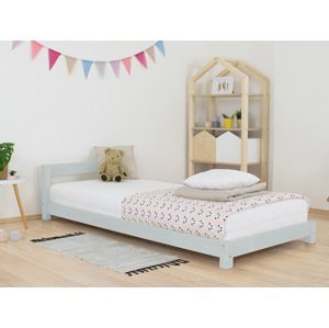 Benlemi Detská jednolôžková posteľ s čelom DREAMY Zvoľte farbu: Svetlo sivá, Rozmer: 120x190 cm