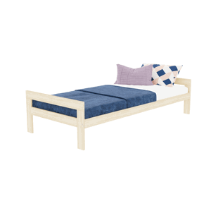 Benlemi Rastúca drevená jednolôžková posteľ SWITCH 2v1 s čelami Zvoľte farbu: Svetlo modrá, Zvoľte rozmer: 135x190 cm