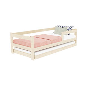 Benlemi Jednolôžková posteľ z dreva SAFE 5v1 so zábranou a prístelkou Zvoľte farbu: Tehlová, Zvoľte rozmer: 80x190 cm, Zvoľte zábranu: S jednou zábra…