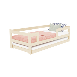 Benlemi Jednolôžková posteľ z dreva SAFE 5v1 so zábranou a prístelkou Zvoľte farbu: Tmavo sivá, Zvoľte rozmer: 80x180 cm, Zvoľte zábranu: S dvoma záb…