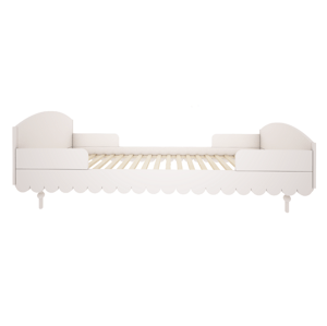 Wood Luck Detská jednolôžková posteľ s odnímateľnou bočnicou BABUSHKA 90x200 cm Zvoľte farbu: Biela