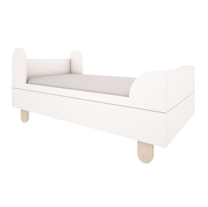 Wood Luck Detská jednolôžková posteľ s dvoma čelami BASIC Zvoľte farbu: Biela, Rozmer: 80x160 cm