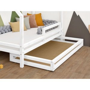 Benlemi Úložný šuplík 2IN1 pod posteľ na kolieskach Zvoľte farbu: Biela, Varianta: S roštom a plným dnom, Rozmer: 120 x 160 cm (pod posteľ 120 x 180 …