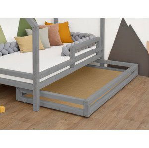 Benlemi Úložný šuplík 2IN1 pod posteľ na kolieskach Zvoľte farbu: Tmavo sivá, Varianta: S roštom a plným dnom, Rozmer: 120 x 160 cm (pod posteľ 120 x…