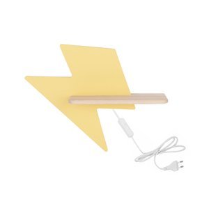Candellux LED nástenná detská lampa s odkladacou policou na stenu BLESK Zvoľte farbu: Žltá, Variant zapojenia: Kábel do zásuvky