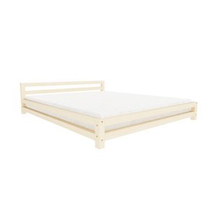 Benlemi Dvojlôžková posteľ MODERN Zvoľte farbu: Transparentná vosková lazura matná, Rozmer: 160 x 200 cm