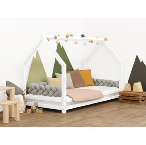 Benlemi Detská posteľ domček FUNNY Zvoľte farbu: Biela, Rozmer: 90 x 160 cm