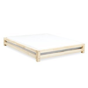 Benlemi Dvojlôžková posteľ JAPA Zvoľte farbu: Transparentná vosková lazura matná, Rozmer: 160 x 200 cm