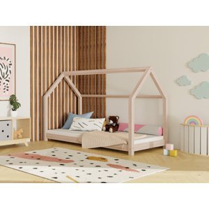 Benlemi Detská posteľ domček TERY bez bočnice Zvoľte farbu: Béžová, Rozmer: 120x180 cm