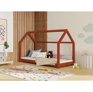 Benlemi Detská posteľ domček TERY bez bočnice Zvoľte farbu: Tehlová, Rozmer: 120x180 cm