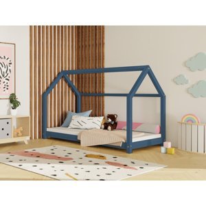Benlemi Detská posteľ domček TERY bez bočnice Zvoľte farbu: Námornícka modrá, Rozmer: 120x180 cm