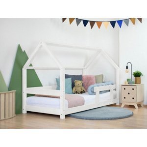 Benlemi Detská posteľ domček TERY s bočnicou Zvoľte farbu: Biela, Rozmer: 120x180 cm