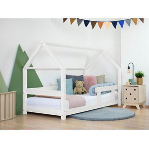 Benlemi Detská posteľ domček TERY s bočnicou Zvoľte farbu: Biela, Rozmer: 90x180 cm