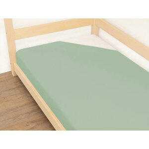 Benlemi Jednolôžkové prestieradlo JERSEY EXCLUSIVE z bavlny 160 g/m2 Zvoľte farbu: Lesná zelená, Rozmer: 90 x 170 cm