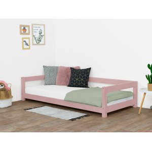 Benlemi Detská posteľ STUDY Zvoľte farbu: Pastelovo ružová, Rozmer: 120x180 cm