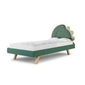 MINKO Čalúnená detská jednolôžková posteľ DINO Zvoľte farbu: Zelená, Zvoľte rozmer: 120x200 cm