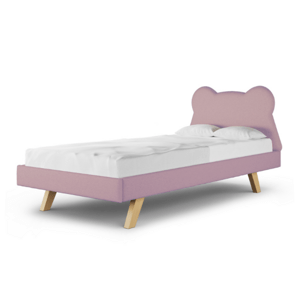 MINKO Čalúnená jednolôžková posteľ TEDDY do detskej izby Zvoľte farbu: Ružová, Zvoľte rozmer: 120x200 cm
