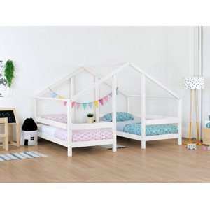 Benlemi Domčeková posteľ pre dve deti VILLY Zvoľte farbu: Biela, Zvoľte rozmer: 90 x 160 cm