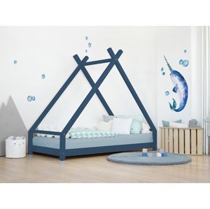 Benlemi Detská domčeková posteľ TAHUKA v tvare típí Zvoľte farbu: Námornícka modrá, Rozmer: 120x180 cm