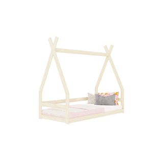 Benlemi Detská nízka posteľ SAFE 9v1 v tvare teepee so zábranou Zvoľte farbu: Petrolejová, Zvoľte rozmer: 90x160 cm, Zvoľte zábranu: S otvoreným vstu…