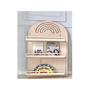 Myminihome Závesná drevená knižnica RAINBOW do detskej izby Zvoľte farbu: Béžová