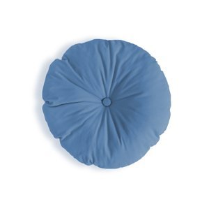 SenLove Dekoračný bavlnený vankúš GOMBÍK Zvoľte farbu: Modrá