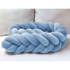SenLove Zamatový mantinel pletený do vrkoča z 5 prameňov Zvoľte farbu: Modrá, Zvoľte dĺžku: 180 cm
