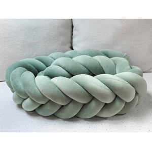 SenLove Zamatový mantinel pletený do vrkoča z 5 prameňov Zvoľte farbu: Šalviová zelená, Zvoľte dĺžku: 180 cm