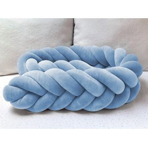 SenLove Zamatový mantinel pletený do vrkoča z 5 prameňov Zvoľte farbu: Modrá, Zvoľte dĺžku: 280 cm