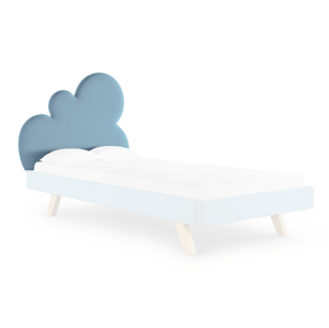 MINKO Čalúnené čelo k posteli CLOUD v tvare mraku Zvoľte farbu: Modrá, Strana: Vpravo