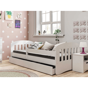 Benlemi Jednolôžková posteľ CLASSIC do detskej izby Rozmer: 80x140 cm, Matrac: Bez matraca, Šuplík: Bez šuplíka
