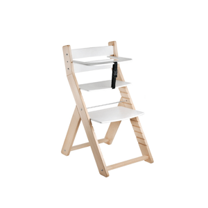 WOOD PARTNER Rastúca jedálenská stolička aj pre bábätká LUCA prírodná Zvoľte farbu: Biela