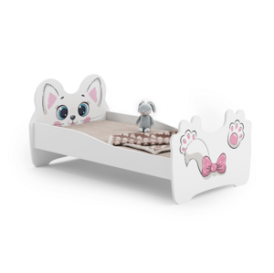 Benlemi Detská posteľ KITTY so zábranou + matrac ZADARMO Rozmer: 80x160 cm, Šuplík: Bez šuplíka