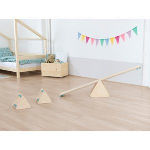 Benlemi Montessori balanční set pre deti TRIΔNGLES Zvoľte farbu: Tyrkysová