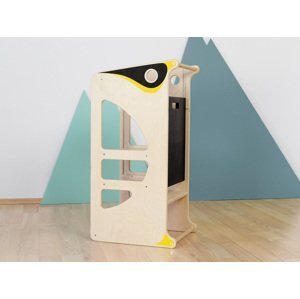 Benlemi Montessori učiaca veža TUČNIAK ﻿﻿4v1 s kriedovou tabuľou pre deti Zvoľte farbu: Samolepka tučniak