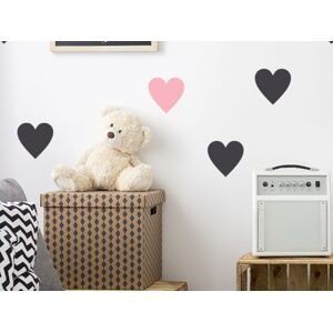 Pastelowe Love Nálepky na stenu do detskej izby SRDCE Zvoľte farbu: Červená