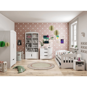 Benlemi Detská izba CLASSIC v bielej farbe Rozmer: 80x140 cm, Matrac: Penový matrac, Šuplík: Bez šuplíka