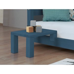 Benlemi Nočný stolík k latkovým posteliam NANOC Varianta: Bez prídavných nôh navyše, Zvoľte farbu hranolov: Námornícka modrá, Zvoľte farbu plôch: Nám…