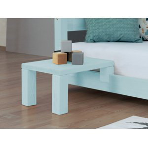Benlemi Nočný stolík k latkovým posteliam NANOC Varianta: Bez prídavných nôh navyše, Zvoľte farbu hranolov: Svetlo modrá, Zvoľte farbu plôch: Svetlo …