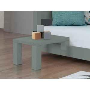 Benlemi Nočný stolík k latkovým posteliam NANOC Varianta: Navyše prídavné nohy 20 cm, Zvoľte farbu hranolov: Šalviová zelená, Zvoľte farbu plôch: Šal…