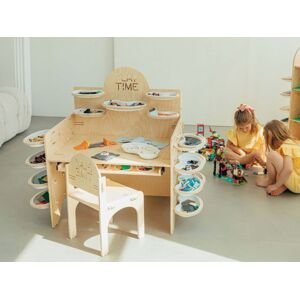 Myminihome Stôl na hranie PLAY TIME s úložným priestorom na stavebnicu Zvoľte farbu: Béžová