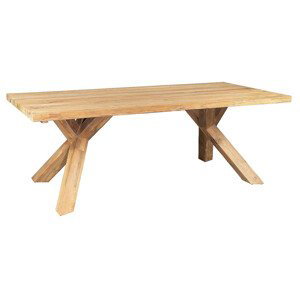 DEOKORK Záhradný teakový masívny stôl SPIDER RECYCLE (rôzne dĺžky) 220x100 cm