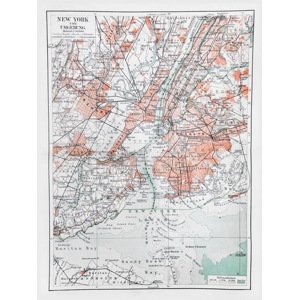Obraz na plátne 75x100 Mapa New York, c885
