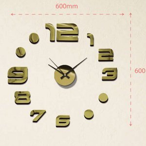 Nalepovacie nástenné hodiny, MPM 3776,80- zlatá, 60cm
