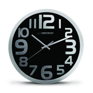 Nástenné hodiny ESPA HON012K, čierne 30cm