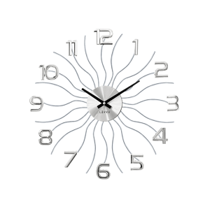 Nástenné hodiny LAVVU Sun LCT1220 strieborné, 49 cm