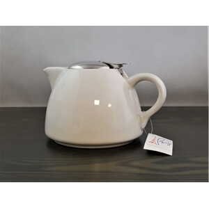 Keramický mini čajník s filtrom Eub 650 ml, biely
