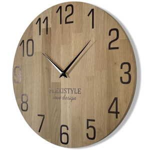 Nástenné hodiny z dubového dreva Natur Flex z228-d-1, 50 cm