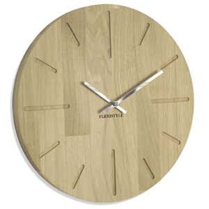 Nástenné hodiny z dubového dreva Flex z201a d-0-x, 30 cm